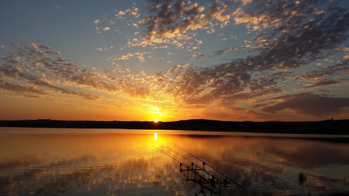 Lake Orellana at golden hour